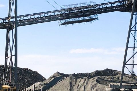 Висящо скеле Layher Allround за ремонтни дейности в минната индустрия